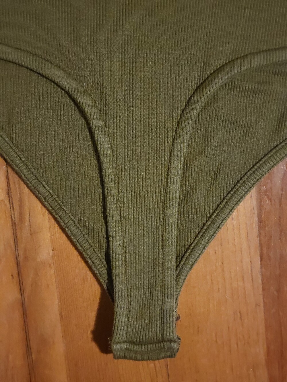 ALL SAINTS Ribbed Racerback Norma Bodysuit, Olive - Picture 9 of 9